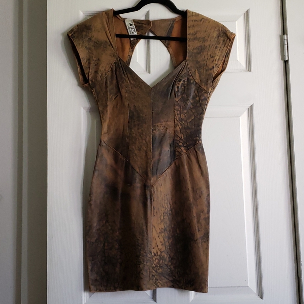Vintage leather dress